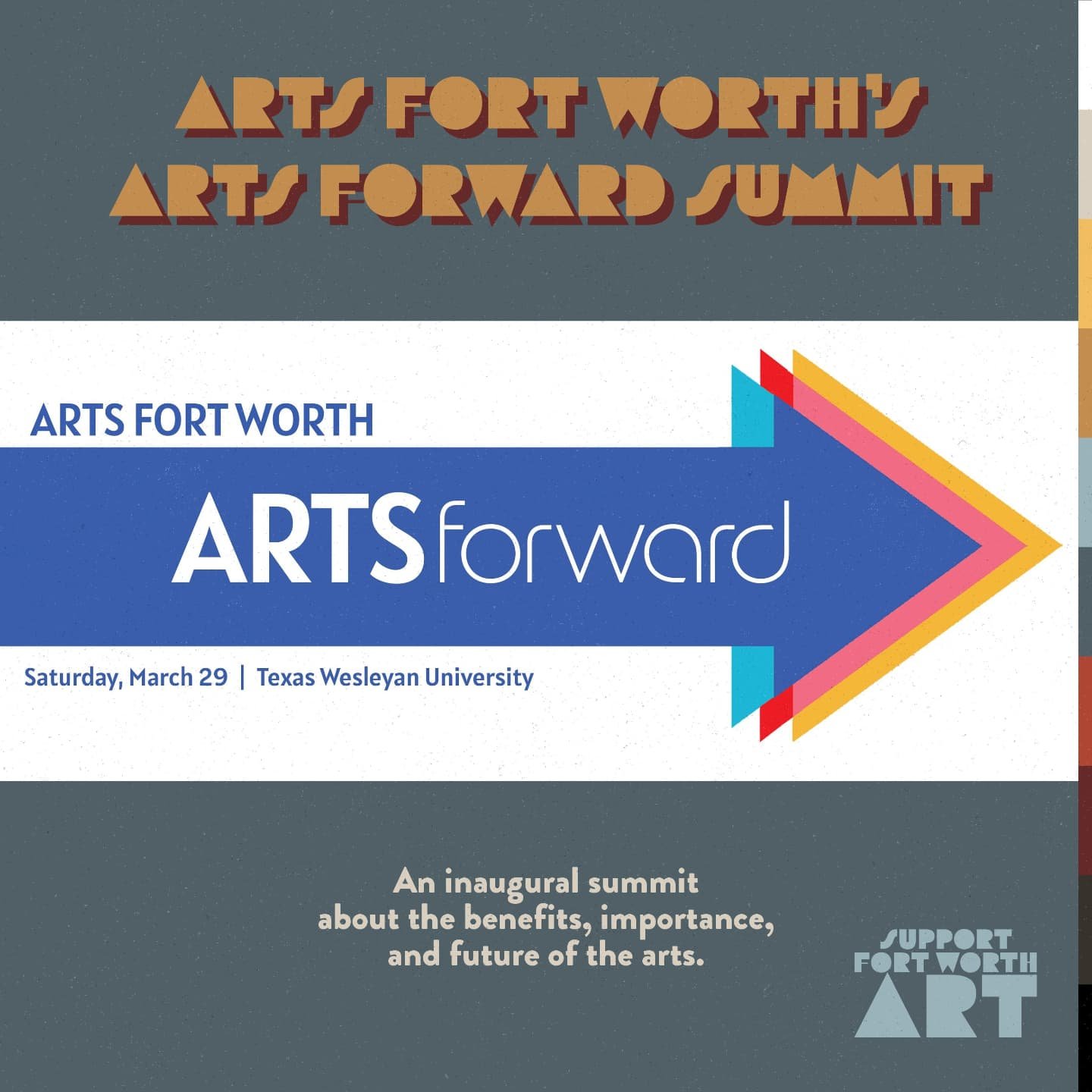 One week from today is the biggest day of the year for the future of the arts in Fort Worth, it's the inaugural Arts Forward summit by @artsfortworth.

There will be 3 tracks of panel discussions, a keynote speaker, a collaborative art installation, 