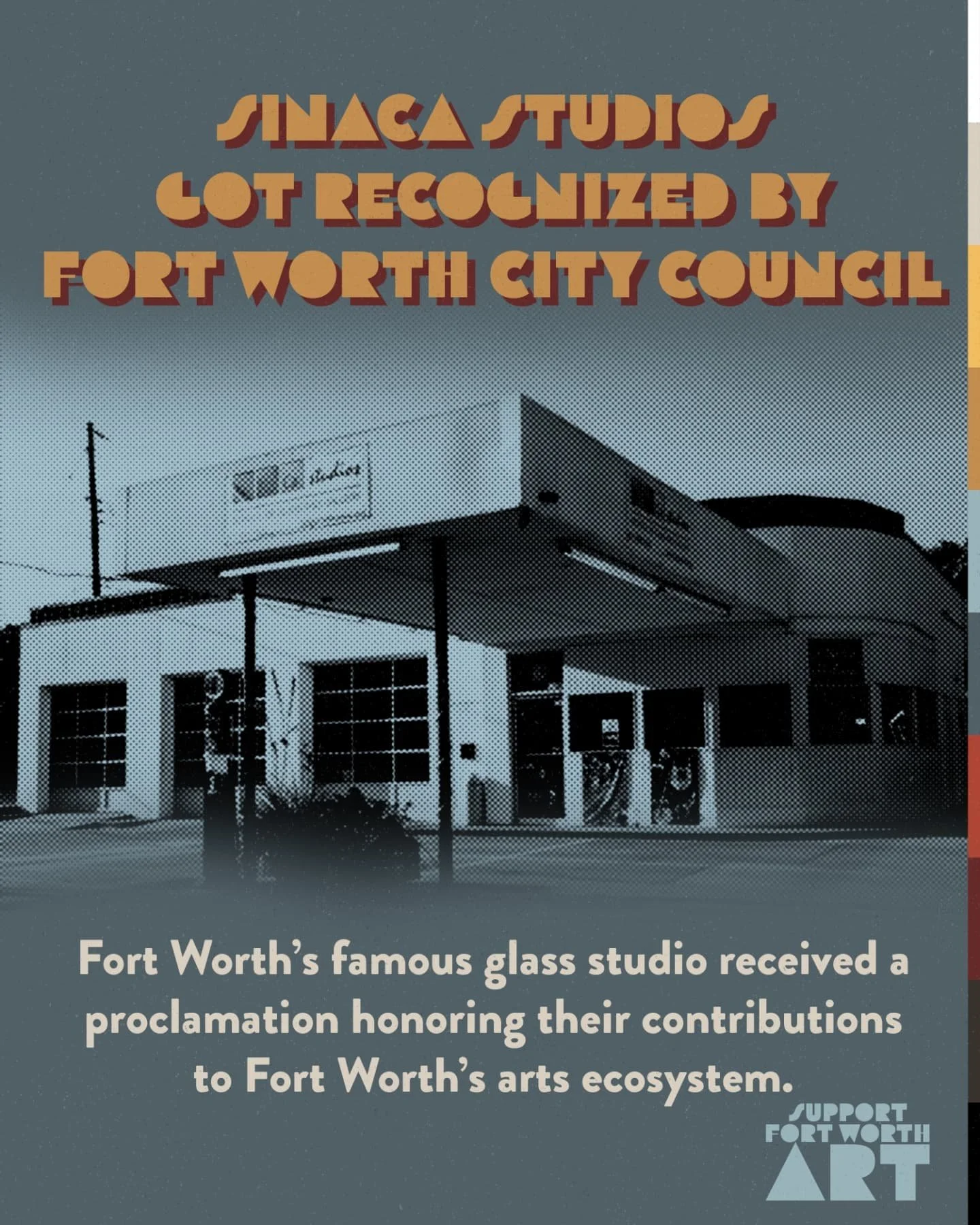Last month we helped SiNaCa Studios get officially recognized by the Fort Worth City Council for their significant contributions to Fort Worth's arts ecosystem, including hosting the International Glass Art Society's annual conference right here in N