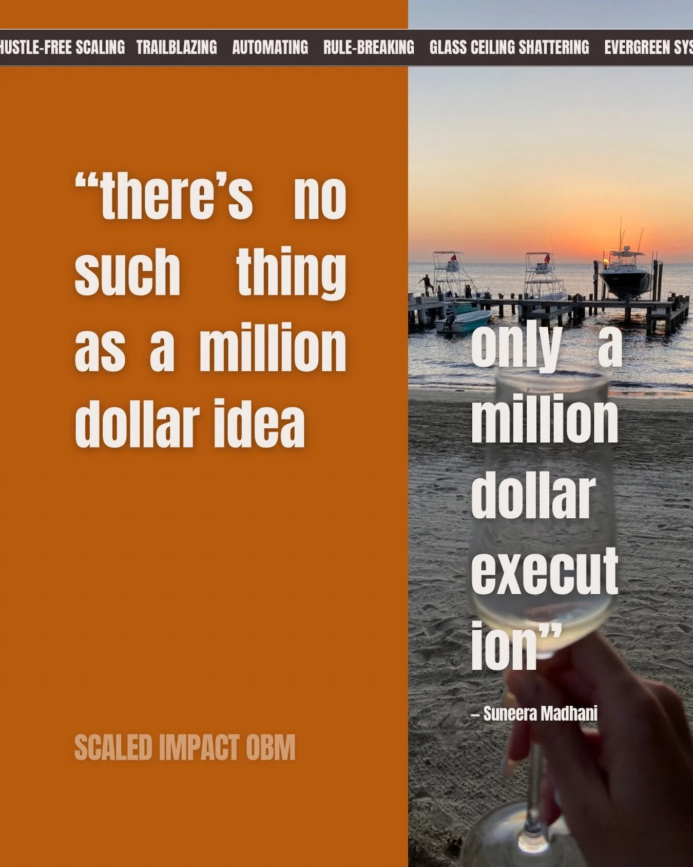 From the billion dollar founder herself. 🥂