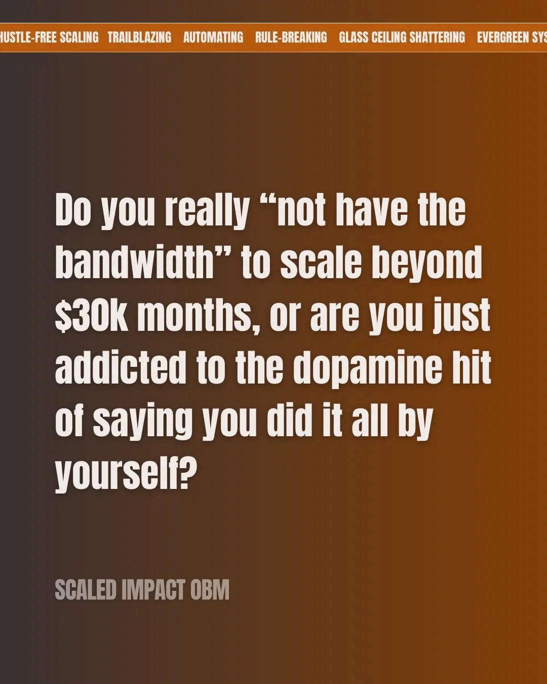 We can help with the bandwidth&hellip;

But not the worthiness while making more doing less.

Not the nervous system calibration when you&rsquo;re uncomfy with nothing breaking and needing you to be a hero.

Not the boundaries with no real reason you