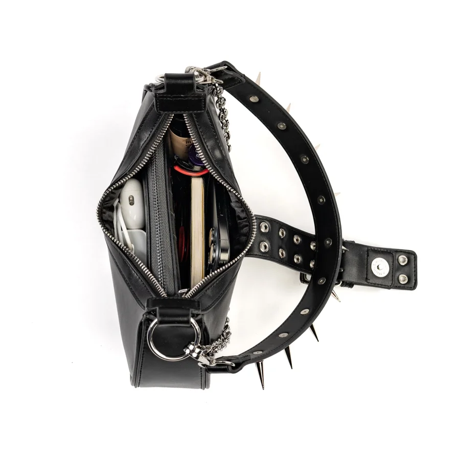 Wicked Misfit Chain & Spikes Handbag