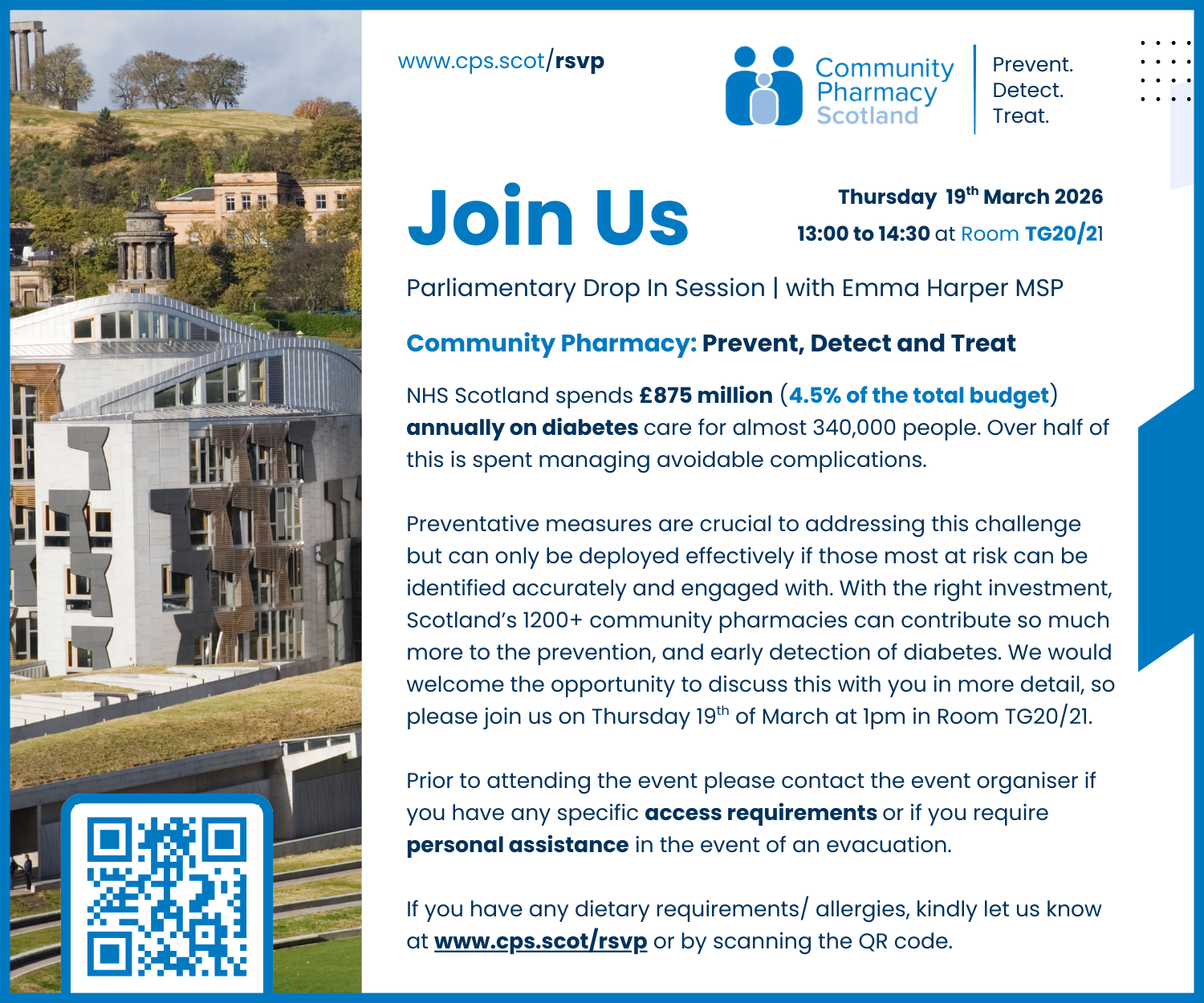 Parliamentary Drop in Session Invite