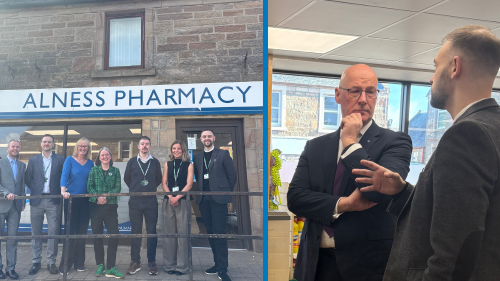 John Swinney and Maree Todd Visit Alness Pharmacy.png