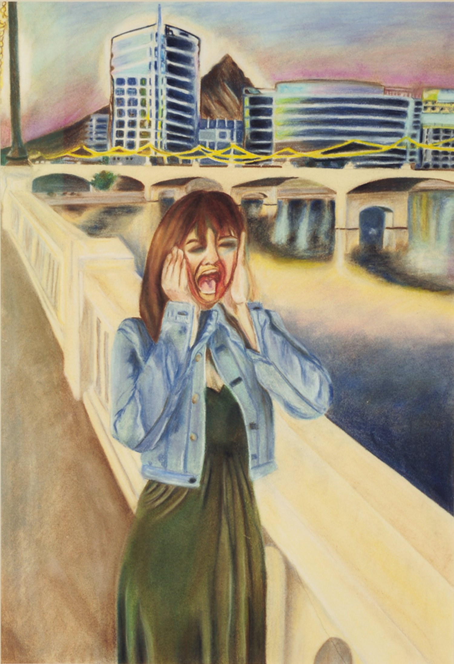 Pastels: Recreation of "The Scream" by Edvard Munch
