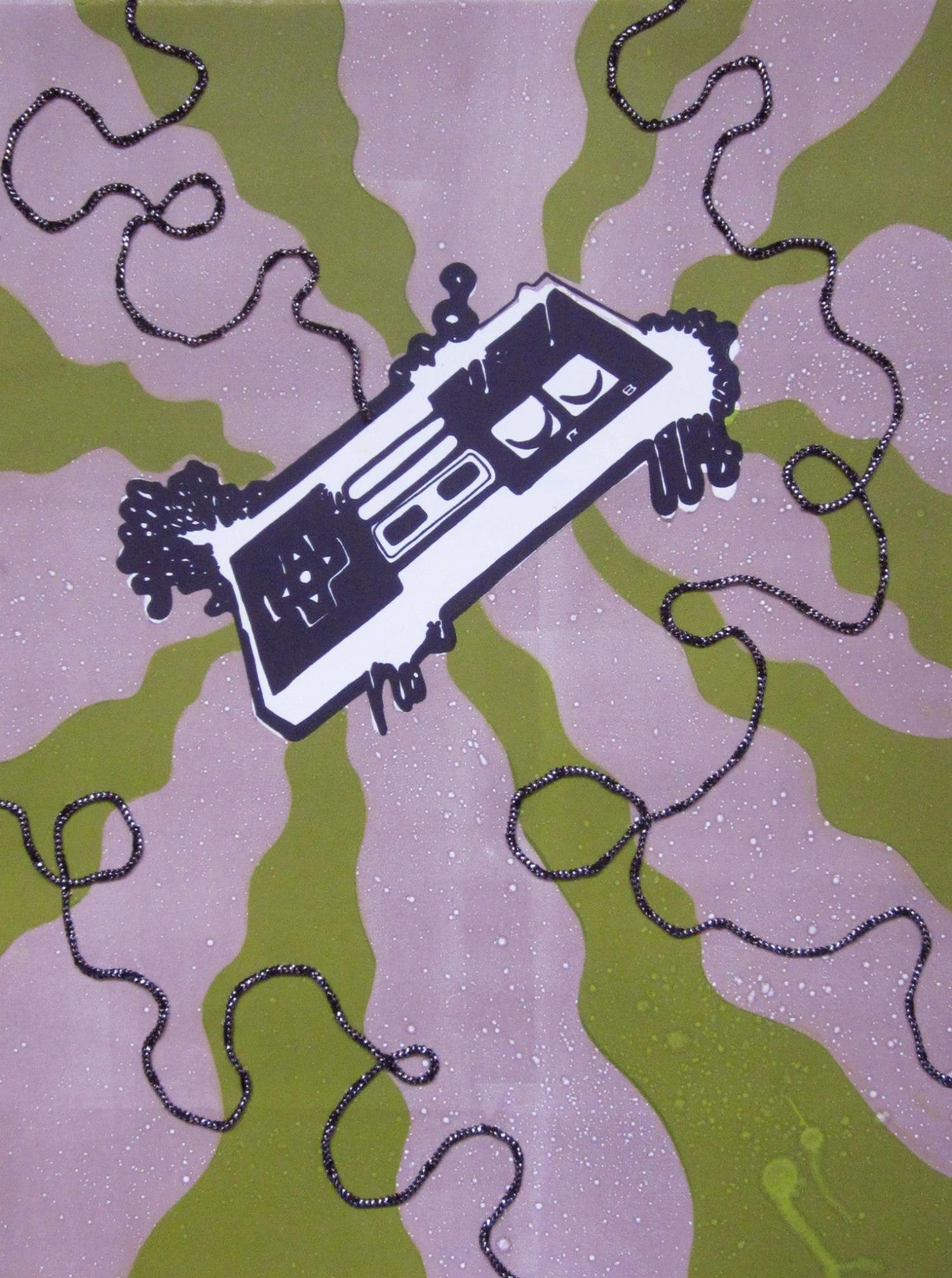 Monprint and stitching