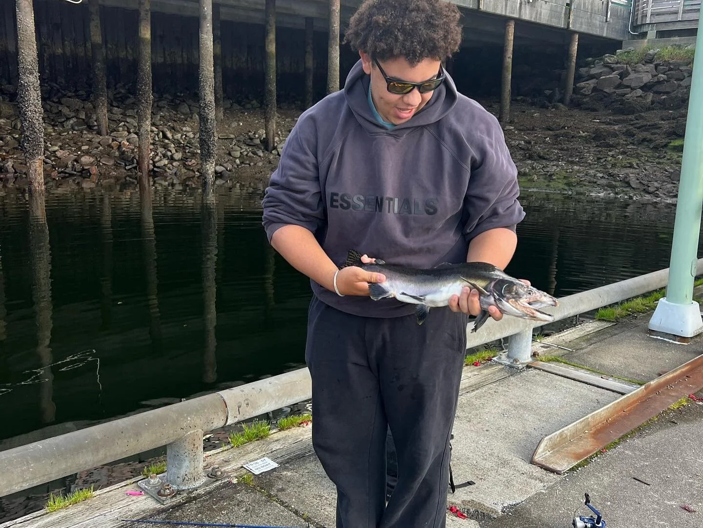 Had a blast catching salmon up in Alaska and got a big one too