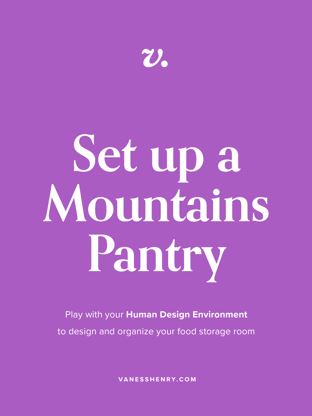Create a Mountains Pantry