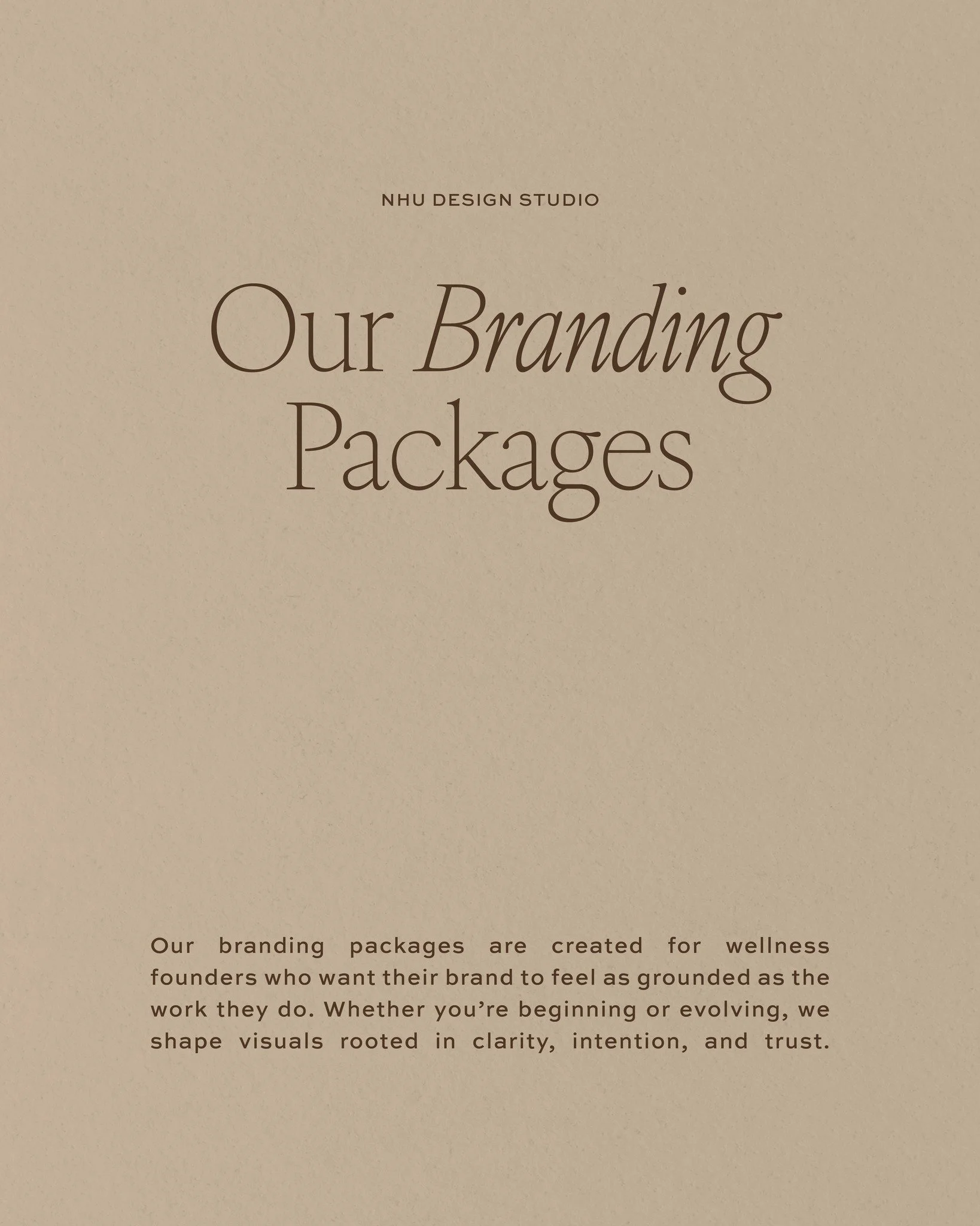 Our Brand Offerings, re-centered for 2026.

At Nhu Design Studio, branding is more than how something looks.
It&rsquo;s how your work is felt, understood, and trusted, especially in the wellness space.

Our packages are designed for founders who want