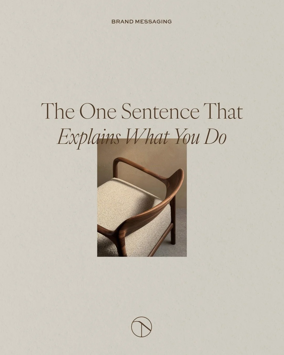 If you can't say what you do in one clear sentence, your dream client can't either. And if they can't explain you to a friend? They won't refer you. 

The good news: your one sentence doesn't have to be clever or perfect. It just needs to be clear. S