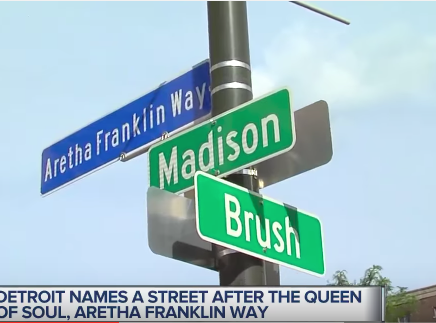 Detroit street renamed Aretha Franklin Way
