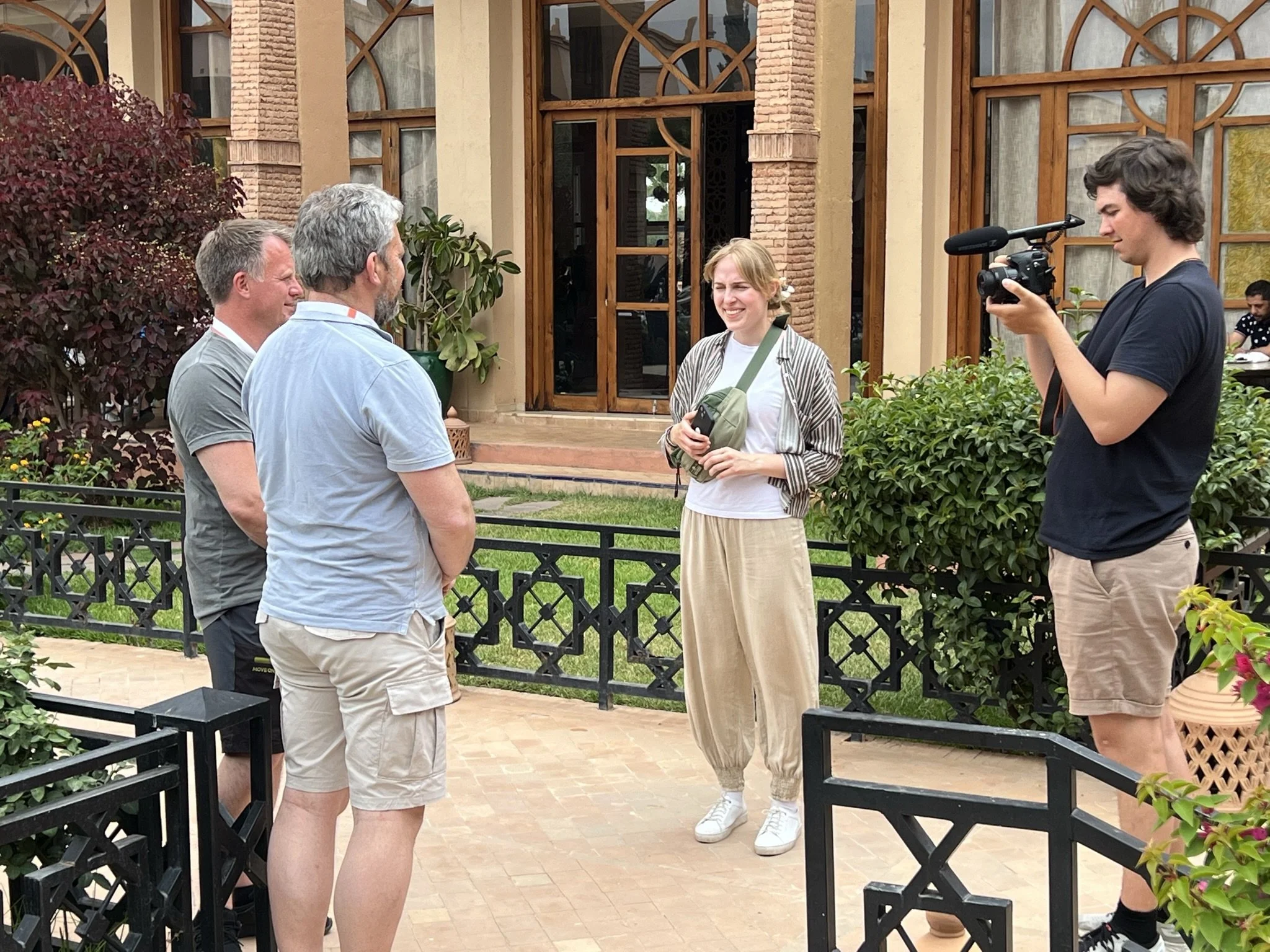 Så var filmcrewet og veilederne på jobb