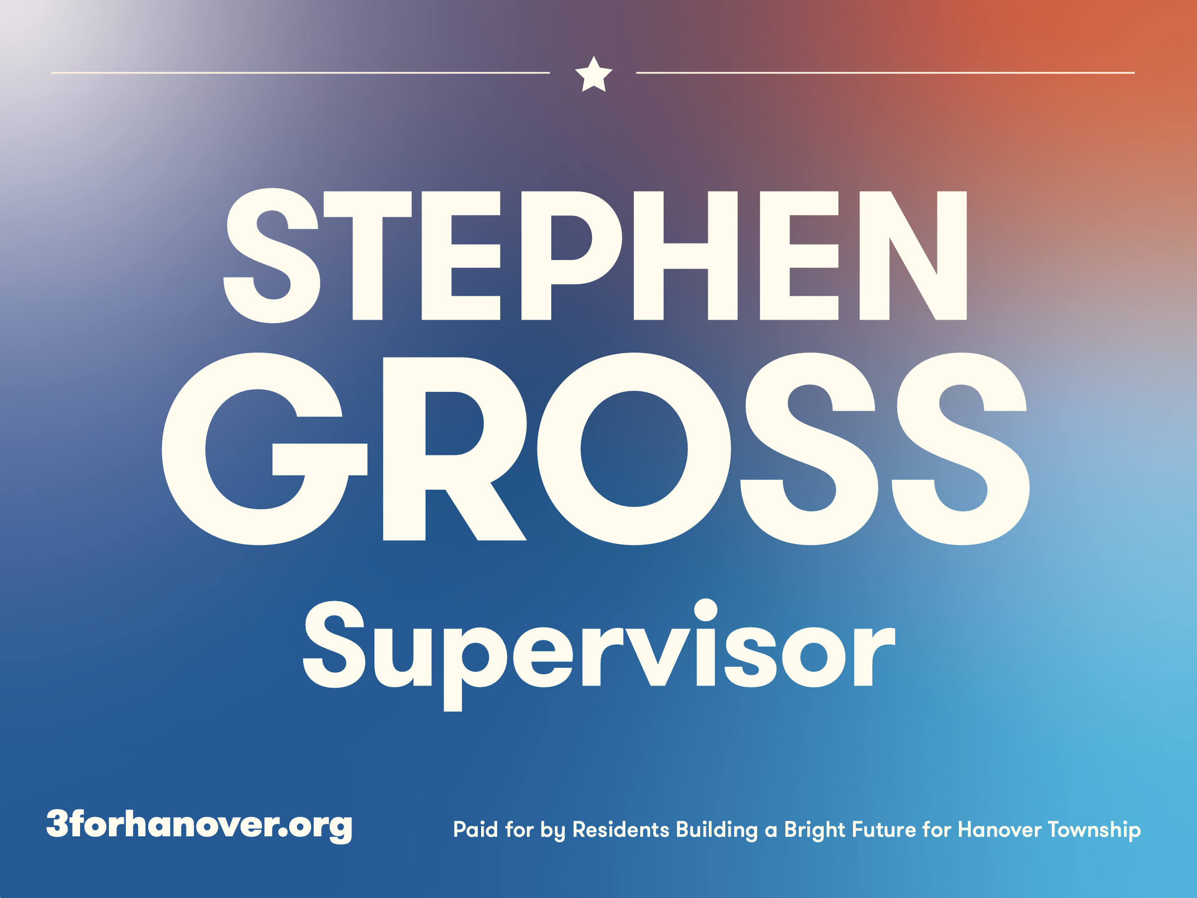 Yard signs designed to stand out in a sea of political collateral. (Stephen did win his seat!)
