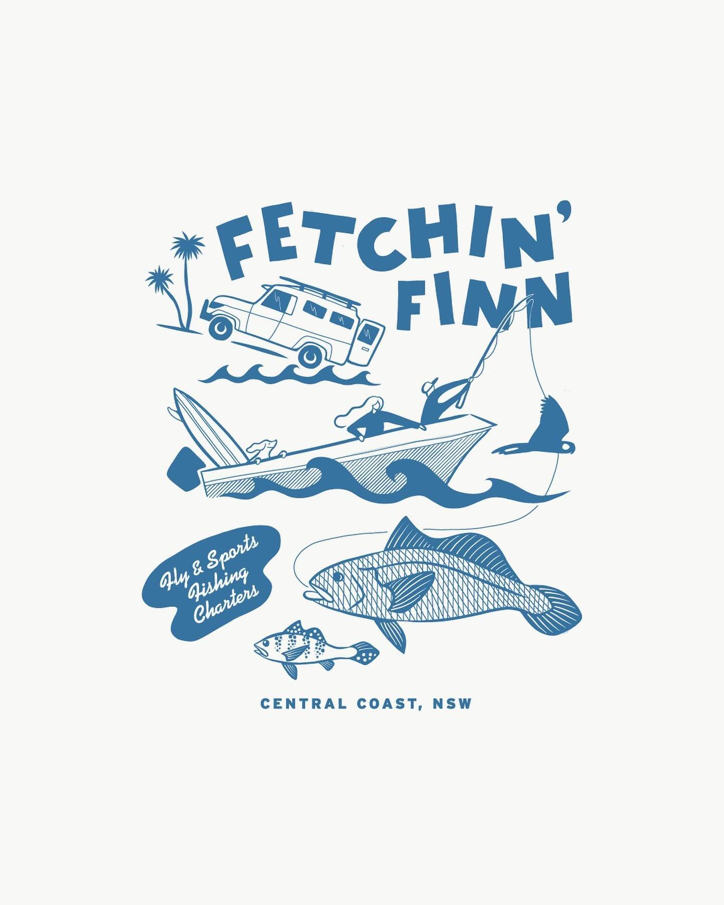 What a bit of fun! Illustration and printing for our friends @fetchinfinn_charters 

Thank you so much Marnie for having us on board for this! We&rsquo;re going to have to hit you up for a charter sometime soon! 🥰 time to grab the rods and get out t