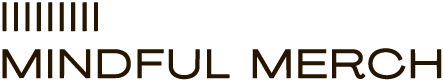 Mindful Merch clothing brand logo in brown