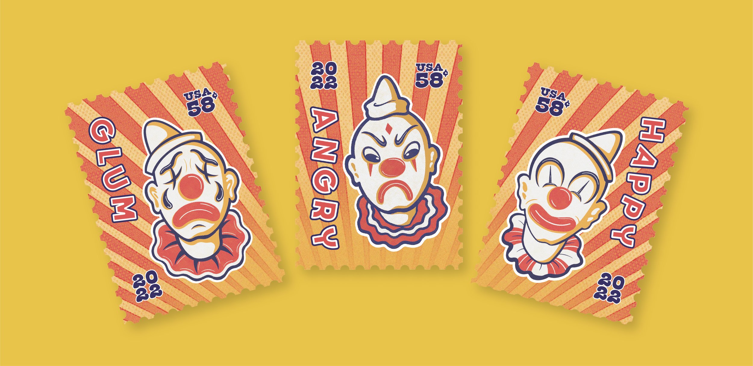 Emotional Clowns Stamp Set (Copy)