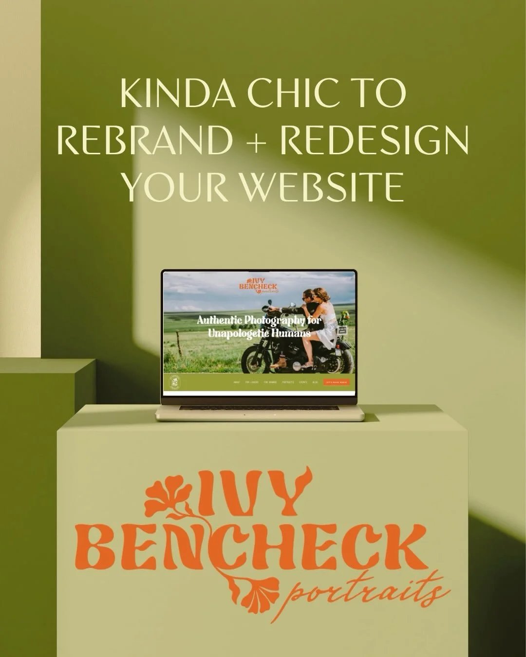Kinda chic to rebrand + redesign your website 💅

Especially when your client gives you this much personality to work with.

I recently wrapped up a full brand + website refresh for @ivybencheckportraits , and the goal was pretty simple: create an on
