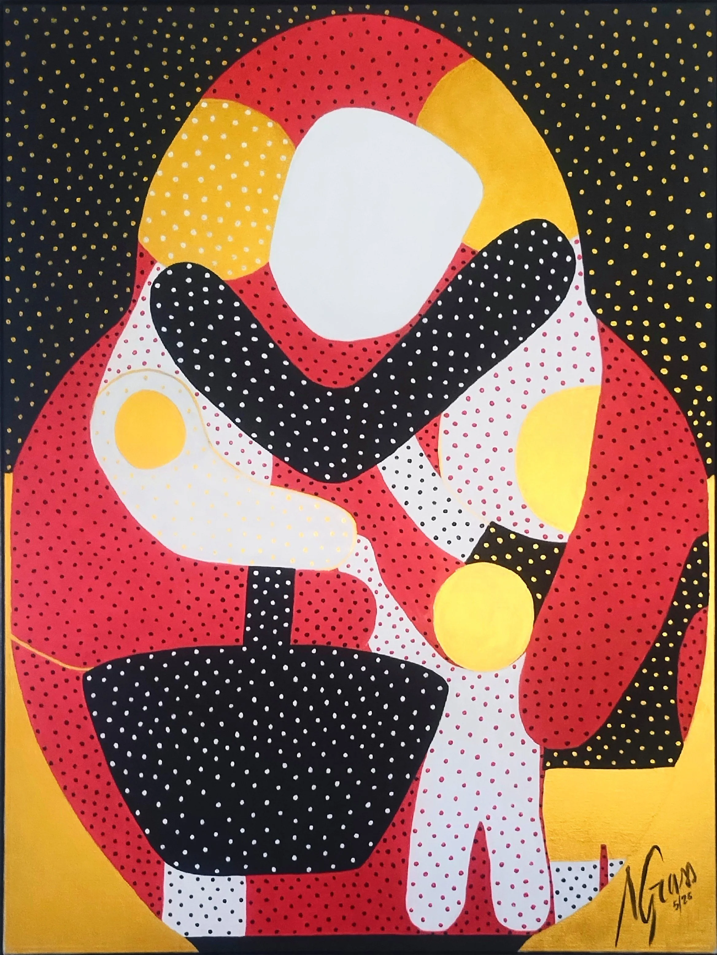 Always With Me, 2026. Acrylic on canvas - 1.22 X .91 m/4 x 3 feet.