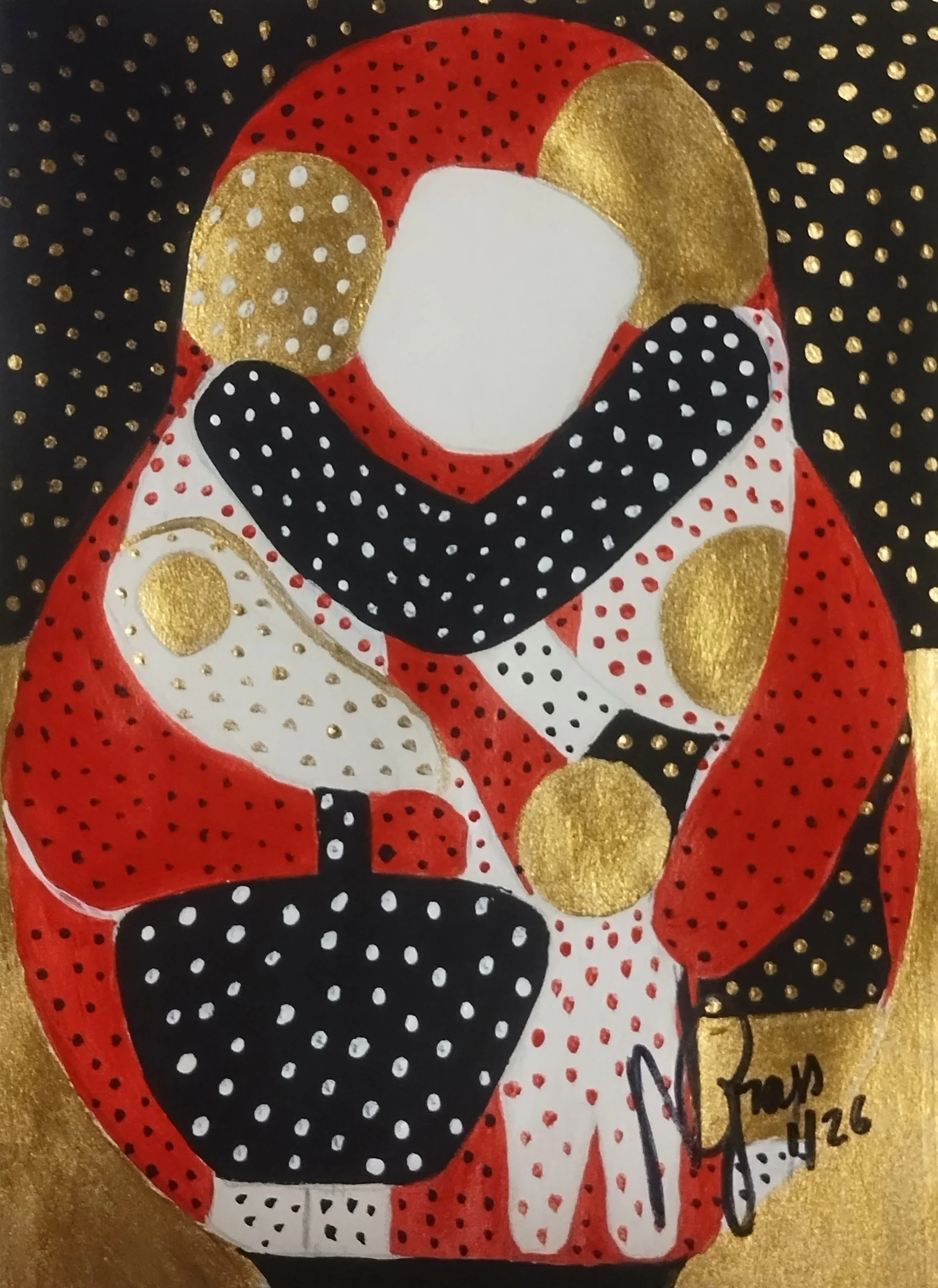 Always With Me, 2026. Acrylic on paper - 20x12cm