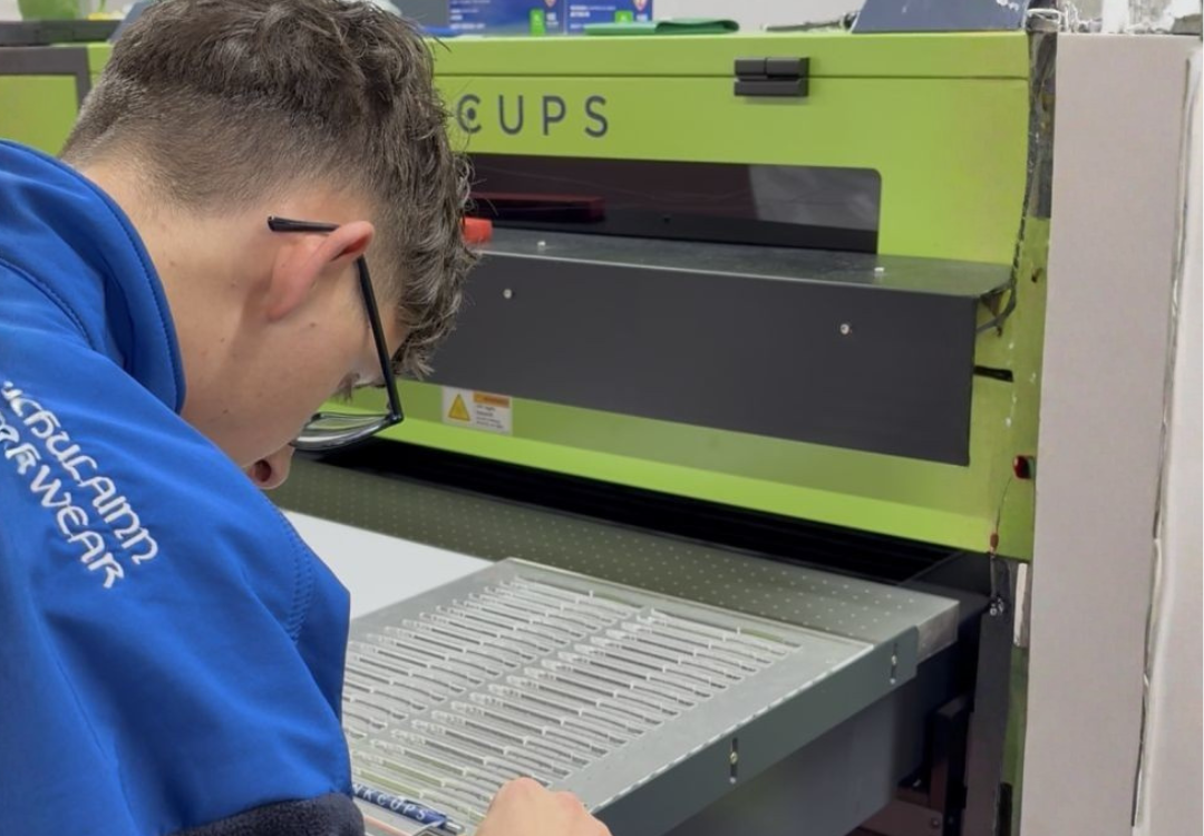 Cuchulainn Workwear brings print production in-house with Inkcups direct-to-object technology