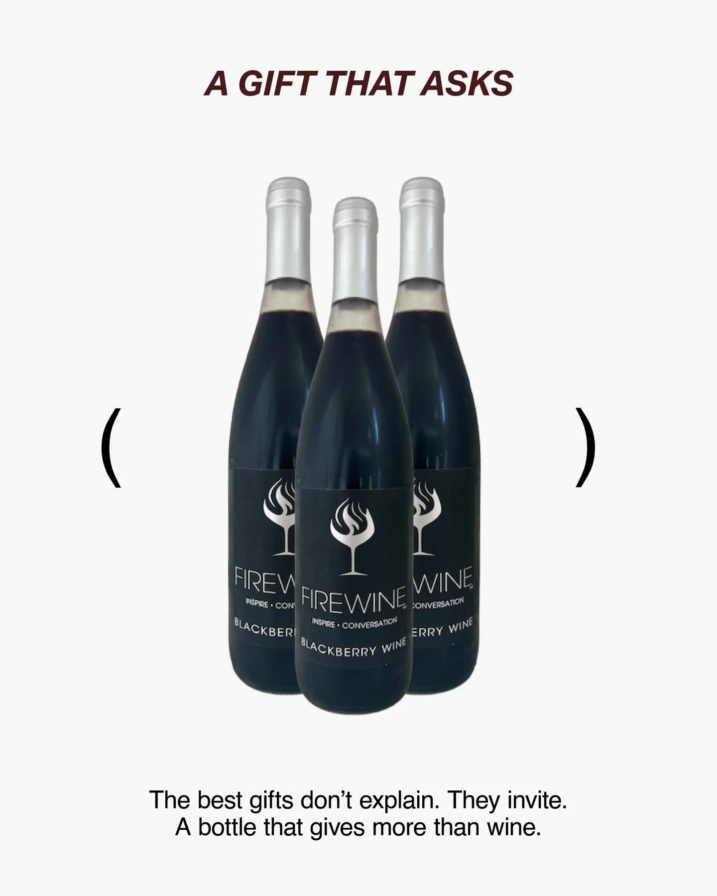 &Agrave; gift that asks.
 
The best gifts do not explain.
They invite.
They ask something meaningful
and let the answer unfold naturally.
 
Gift wine with meaning.
 
Hashtags
#winegift #thoughtfulgifting #premiumgift #firewine #giftwithmeaning winefo