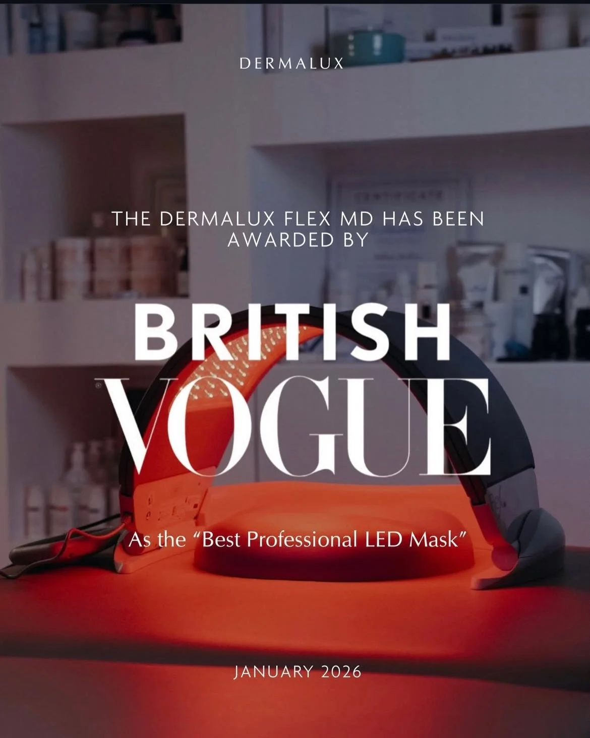 Officially Vogue-approved✅

Vogue has named the Dermalux Flex MD the &ldquo;Best Professional LED Mask&rdquo;!

In a roundup of the 17 best LED face masks, Vogue said of the Dermalux Flex MD: &ldquo;We love that it can be placed above the face and bo
