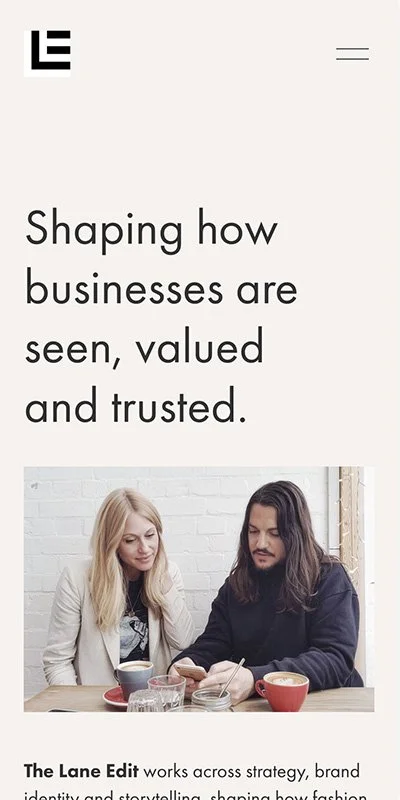 The Lane Edit Website & Logo design