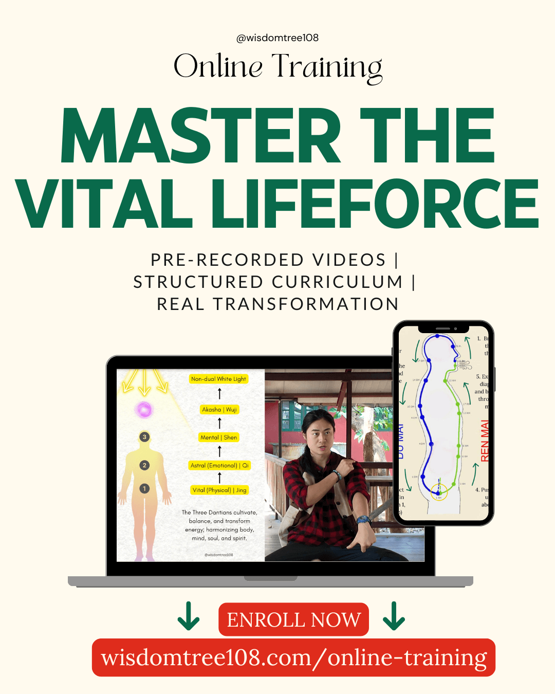 master the vital life force, online hermetic internal alchemy training