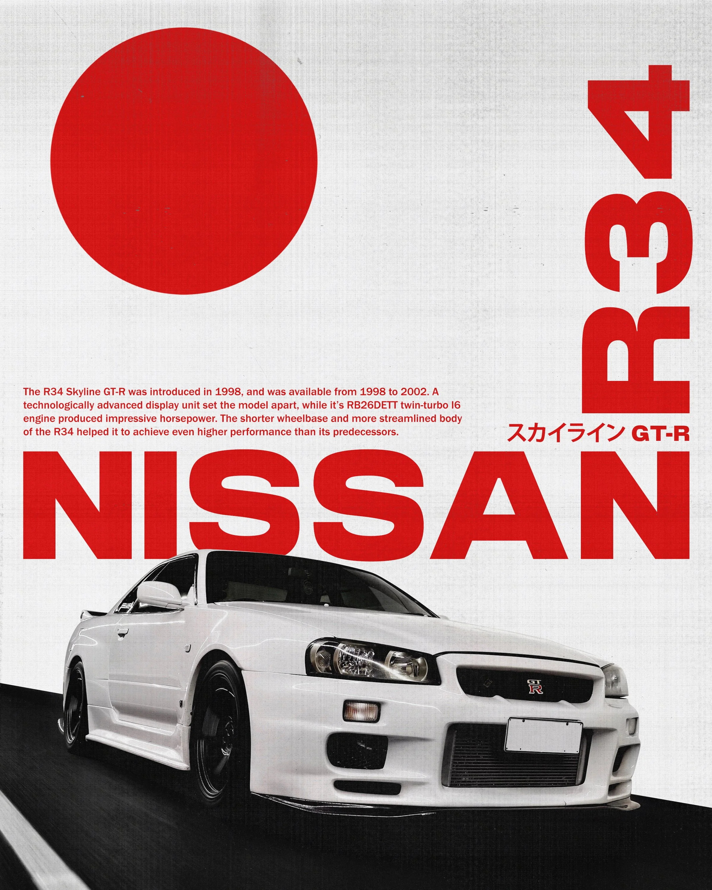 Nissan Skyline GT-R Car Poster