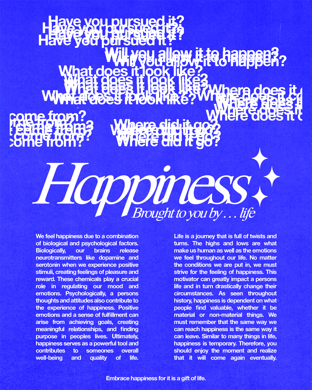Blue Happiness Poster