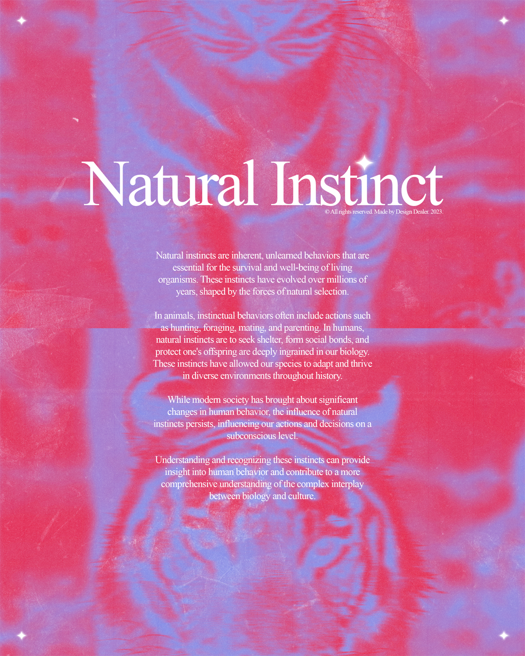 Natural Instinct (Tiger) Poster