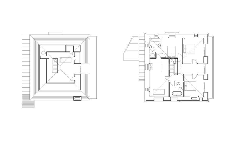 Existing and Proposed First Floor Plans