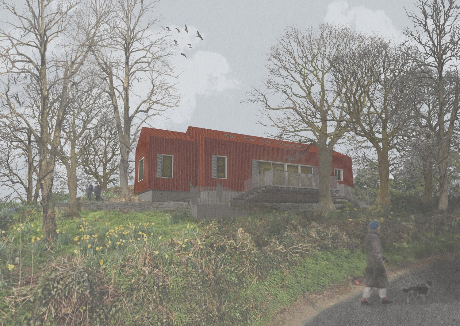sancreed village hall visualisation with @ninajonesstudio