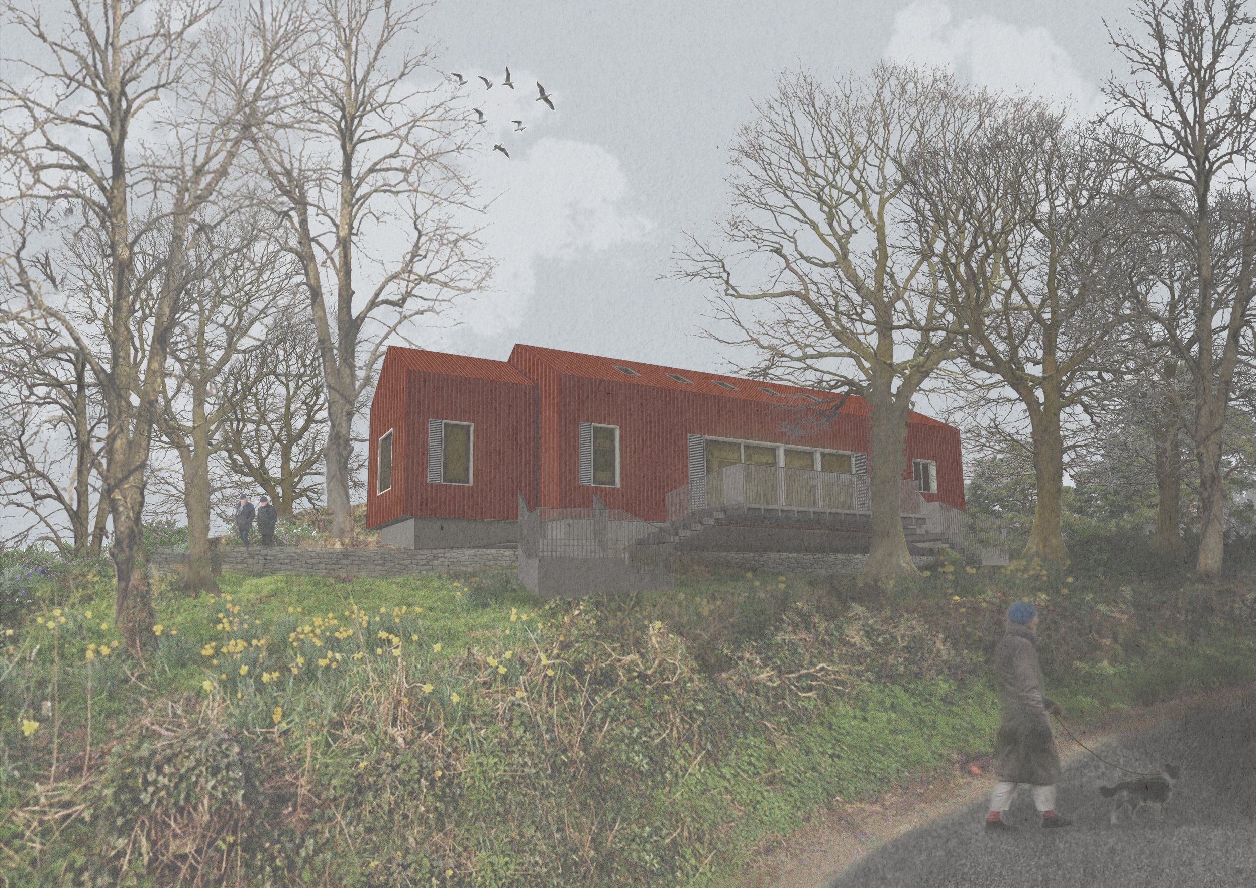 sancreed village hall visualisation with @ninajonesstudio
