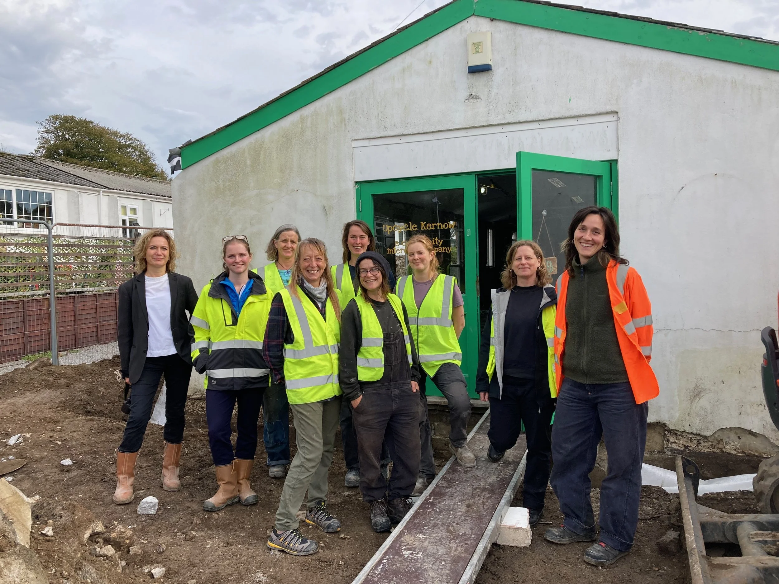 At the start of the Upcycle Kernow build with contractor Social Constructs