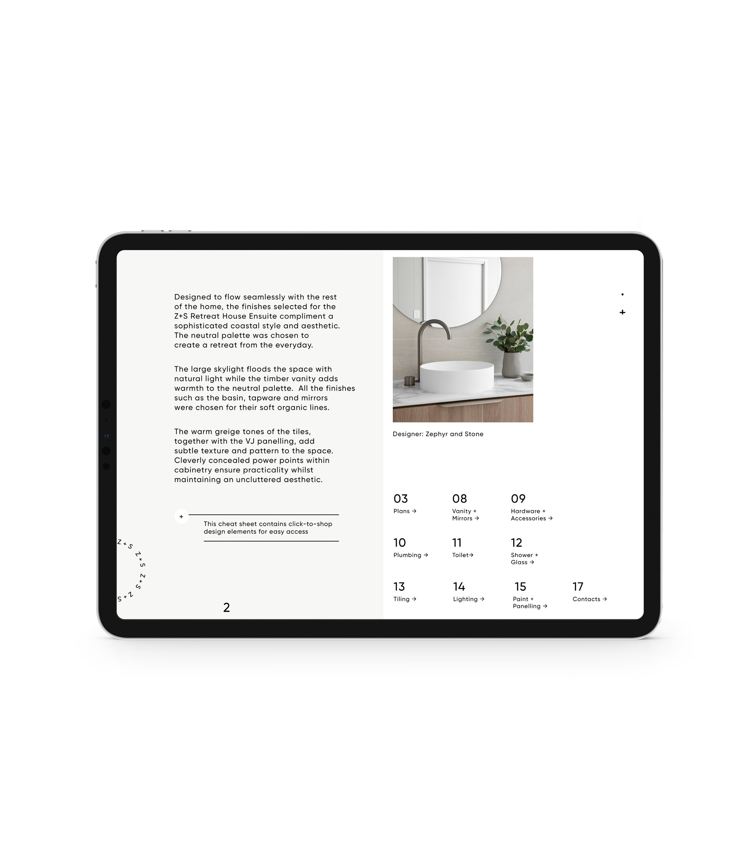 Retreat House Ensuite design layout document for ensuite renovation