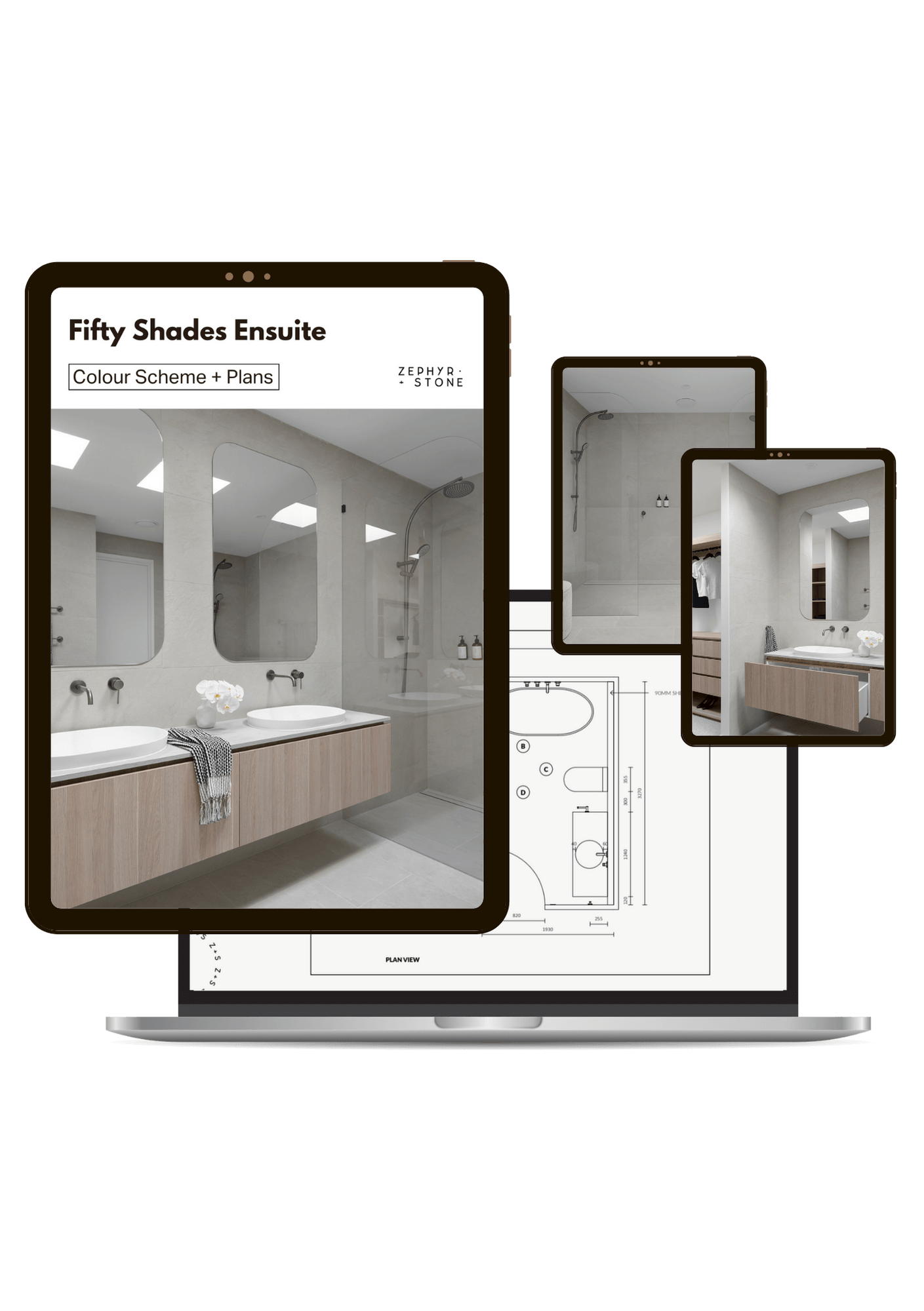 Contemporary Coastal Ensuite Plans and Colour Scheme Design Guide ...