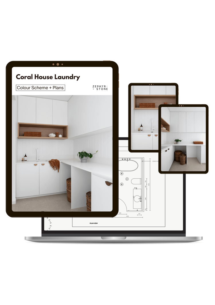 Hamptons Laundry Design Plans and Colour Scheme | Laundry Room Layout ...
