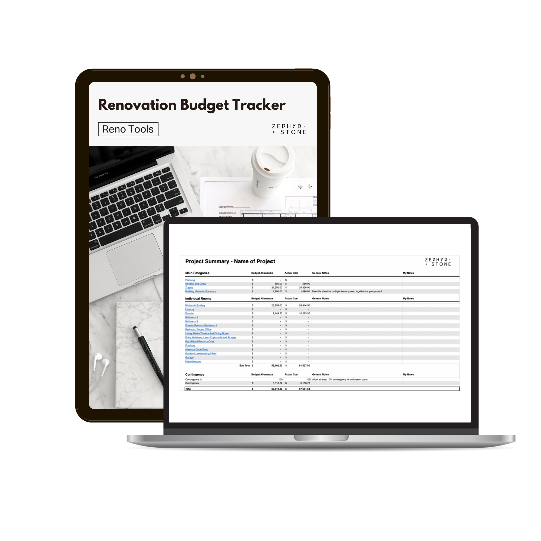 Renovation cost calculator + tracker