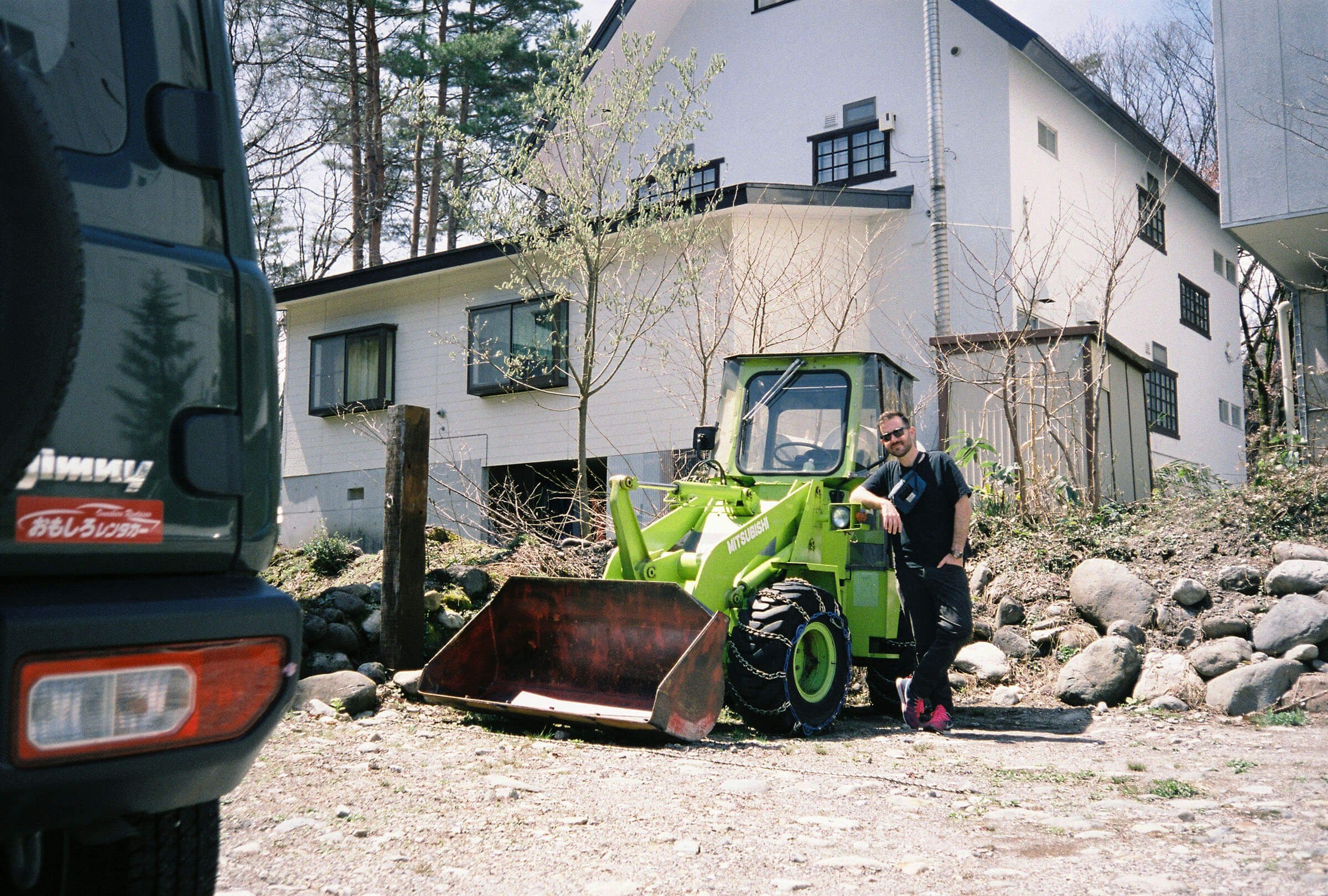 Clark with snow moving equipment Hakuba RoundCat Rally.jpg
