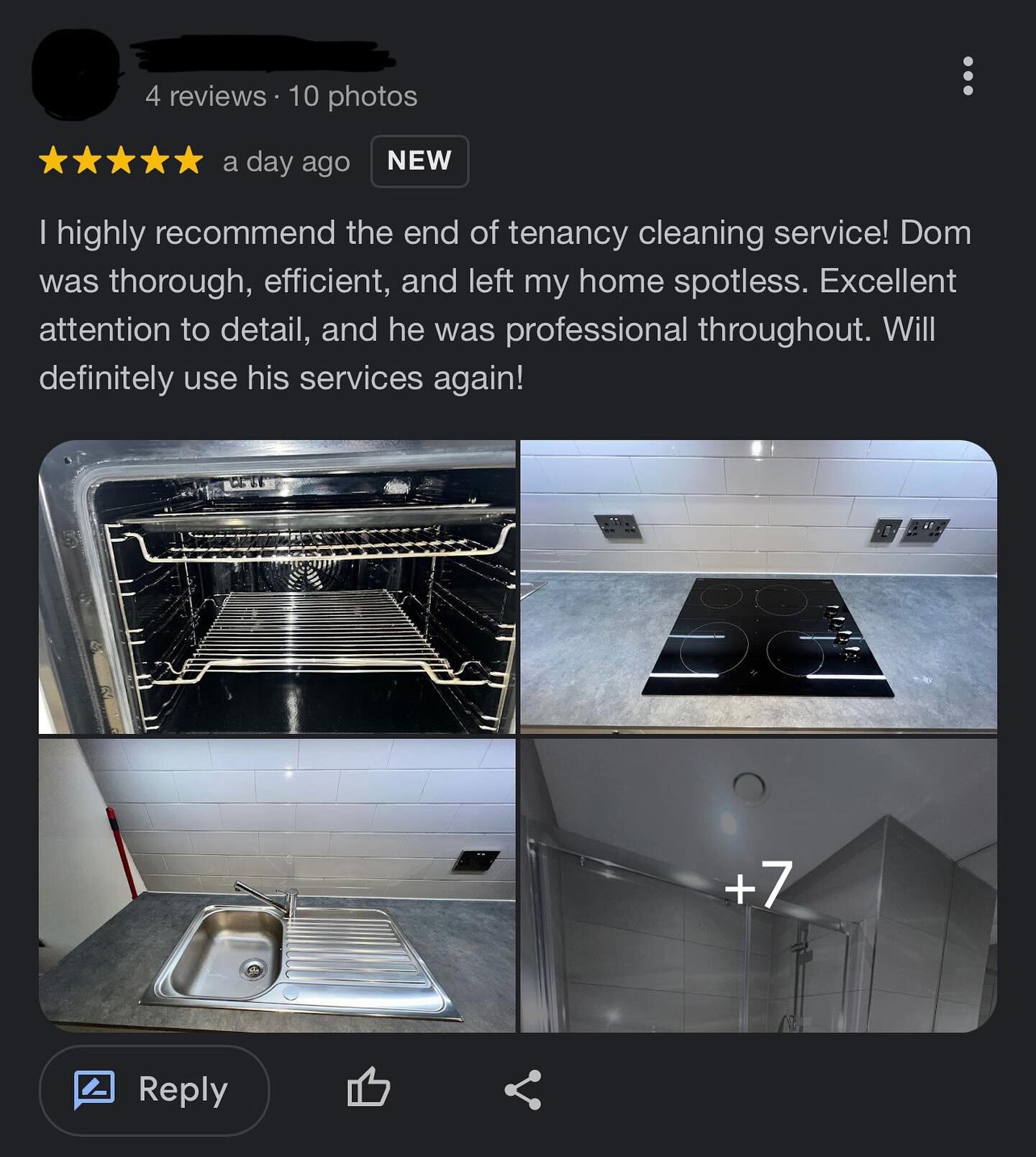 We love reviews like this, the client recieved his full deposit back.
Check out the before and afters ➡️