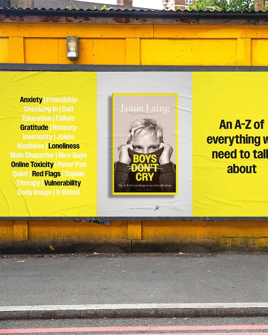 billboard for @jamielaing&rsquo;s BOY&rsquo;S DON&rsquo;T CRY for @bloomsburypublishing @buildhollywood 🙏🏼