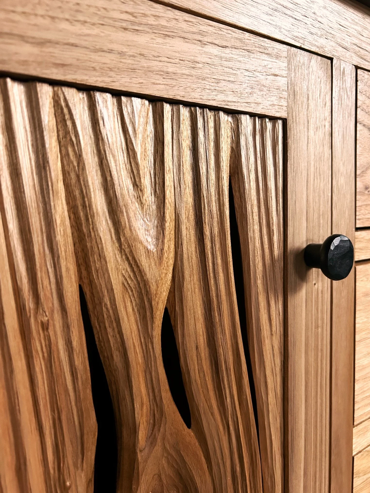 Butternut and Black Walnut Sideboard Cabinet by Hope Falls Rustic