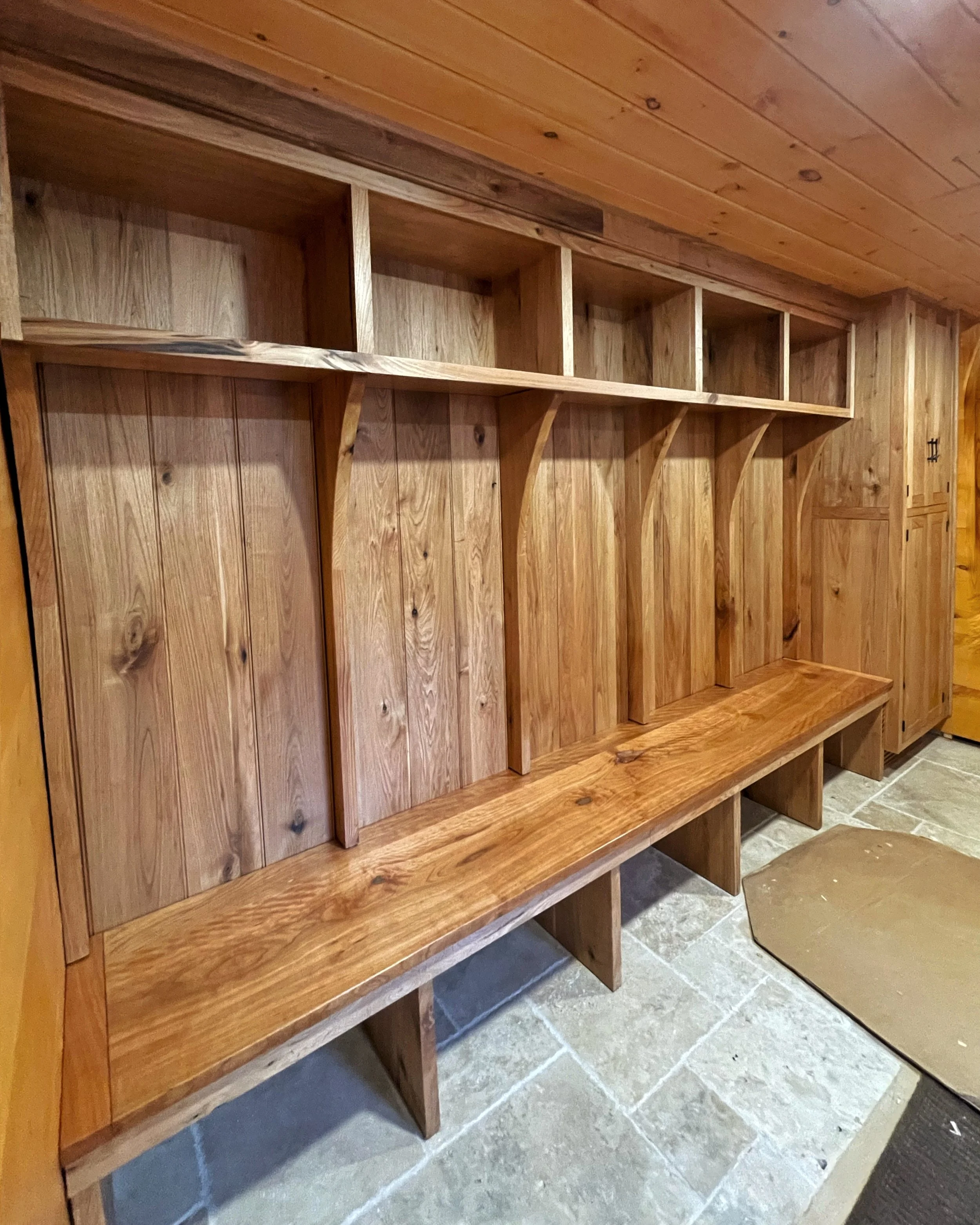 custom mudroom built in by hope falls rustic