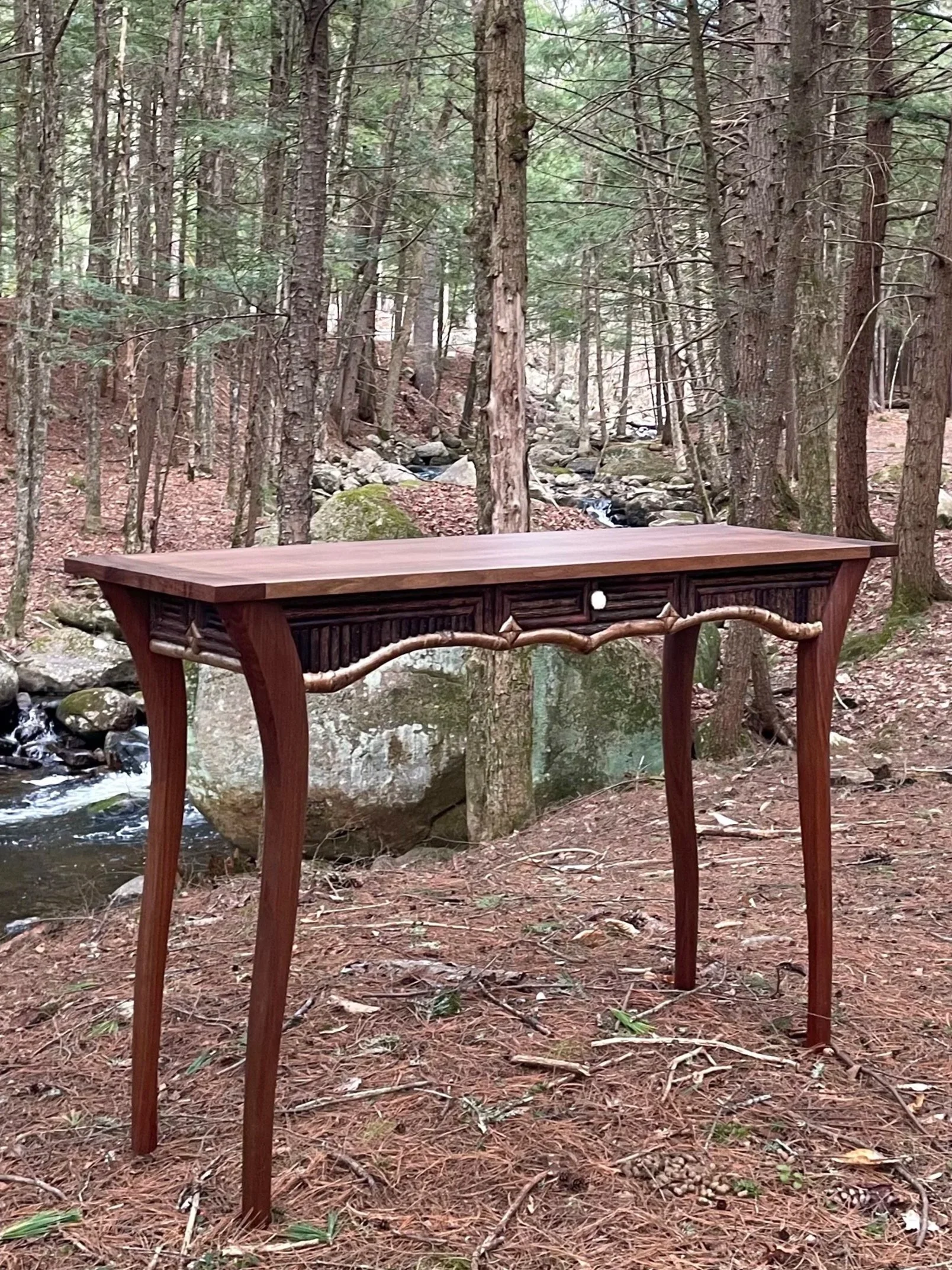 Adirondack Rustic Hall Table by Russ Gleaves