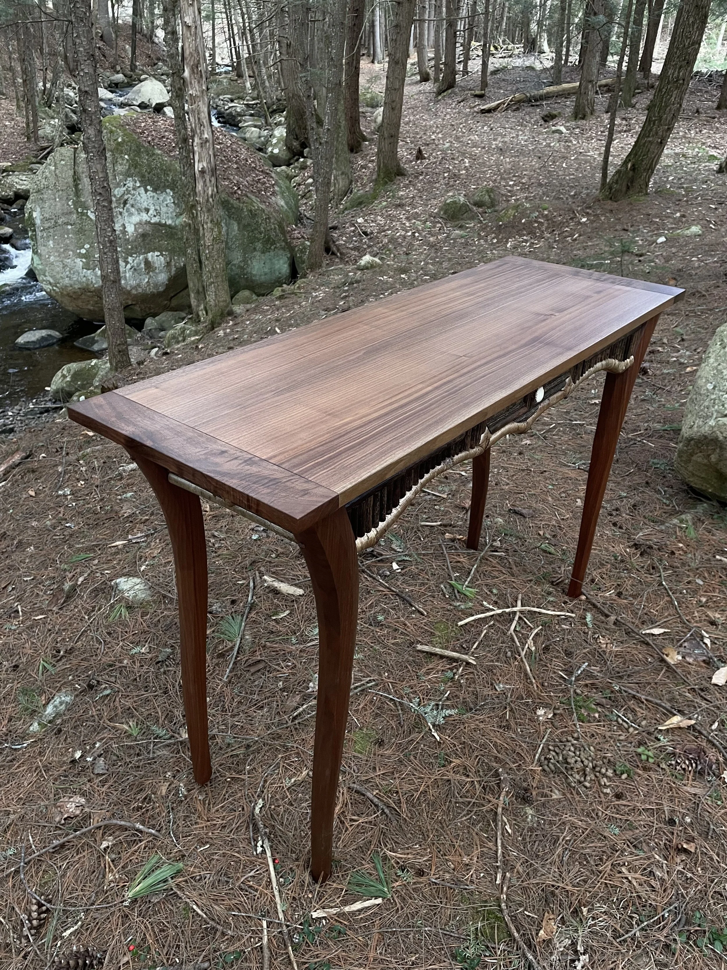 Black Walnut Hall Table by Hope Falls Rustic