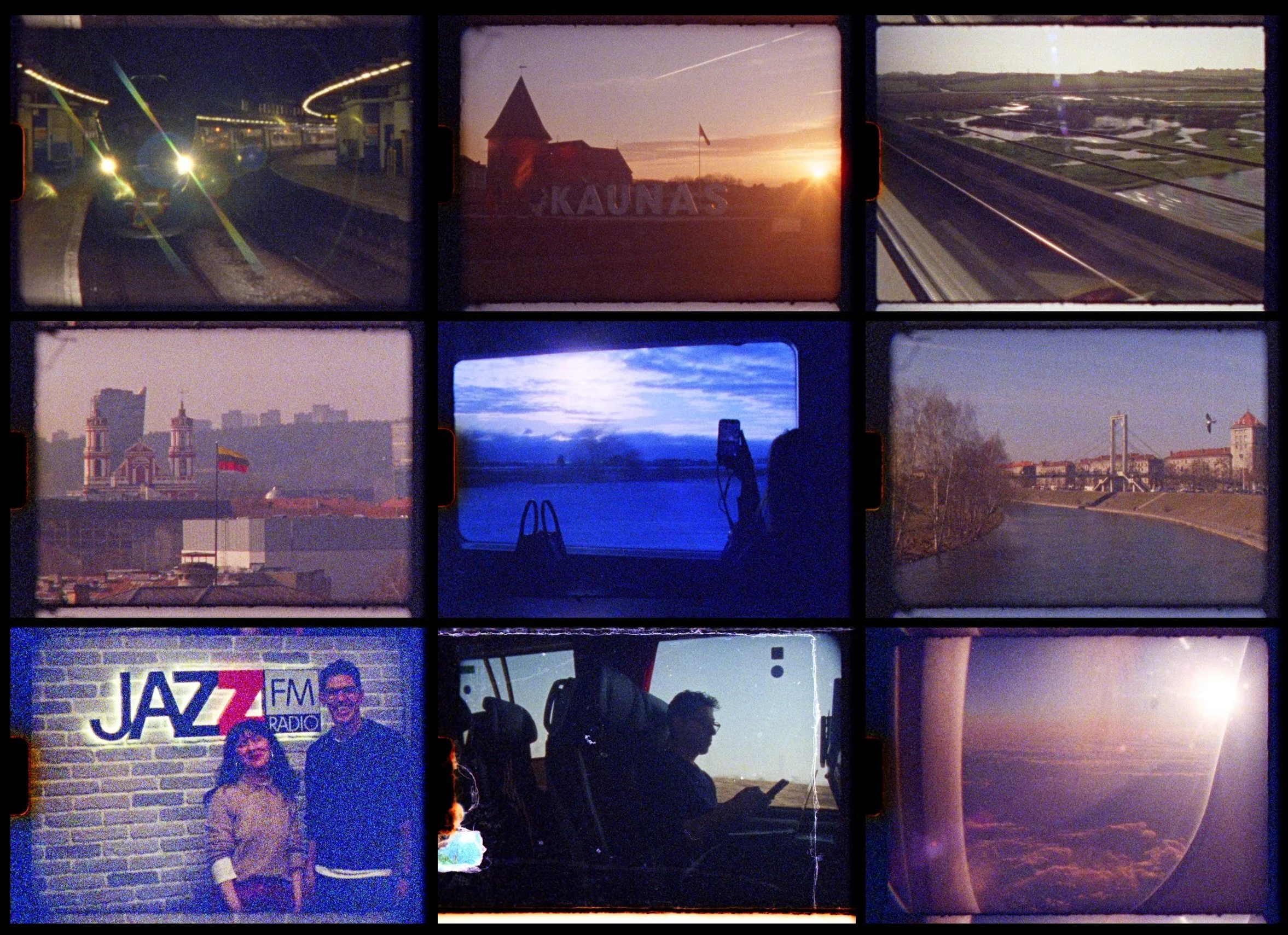 a little grid of super 8 grabs from some of our super nature festival travel to date. mind those new x-rays with your film. this was 500asa film and went thru multiple x-rays. some were the new CT scan ones. if you want insane grain go for it but not