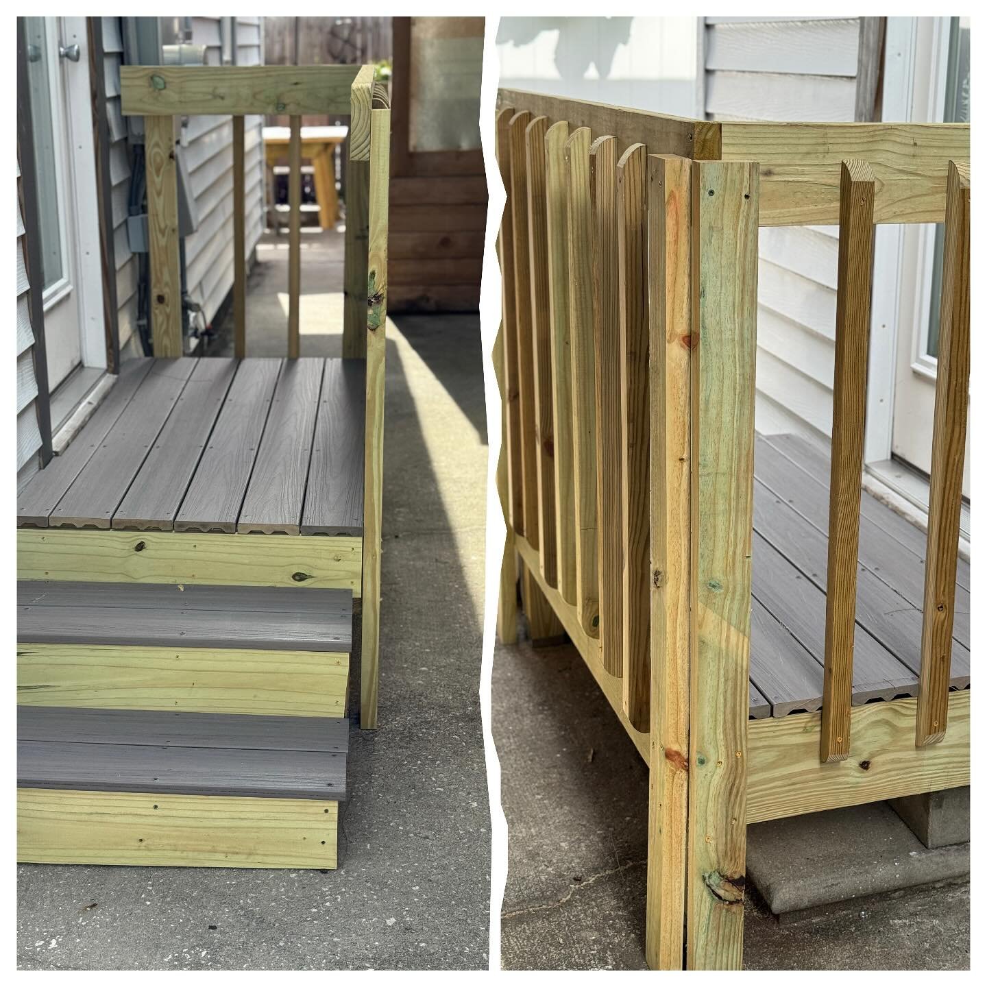 Just built a new tiny porch for the tiny apartment in back of my house!