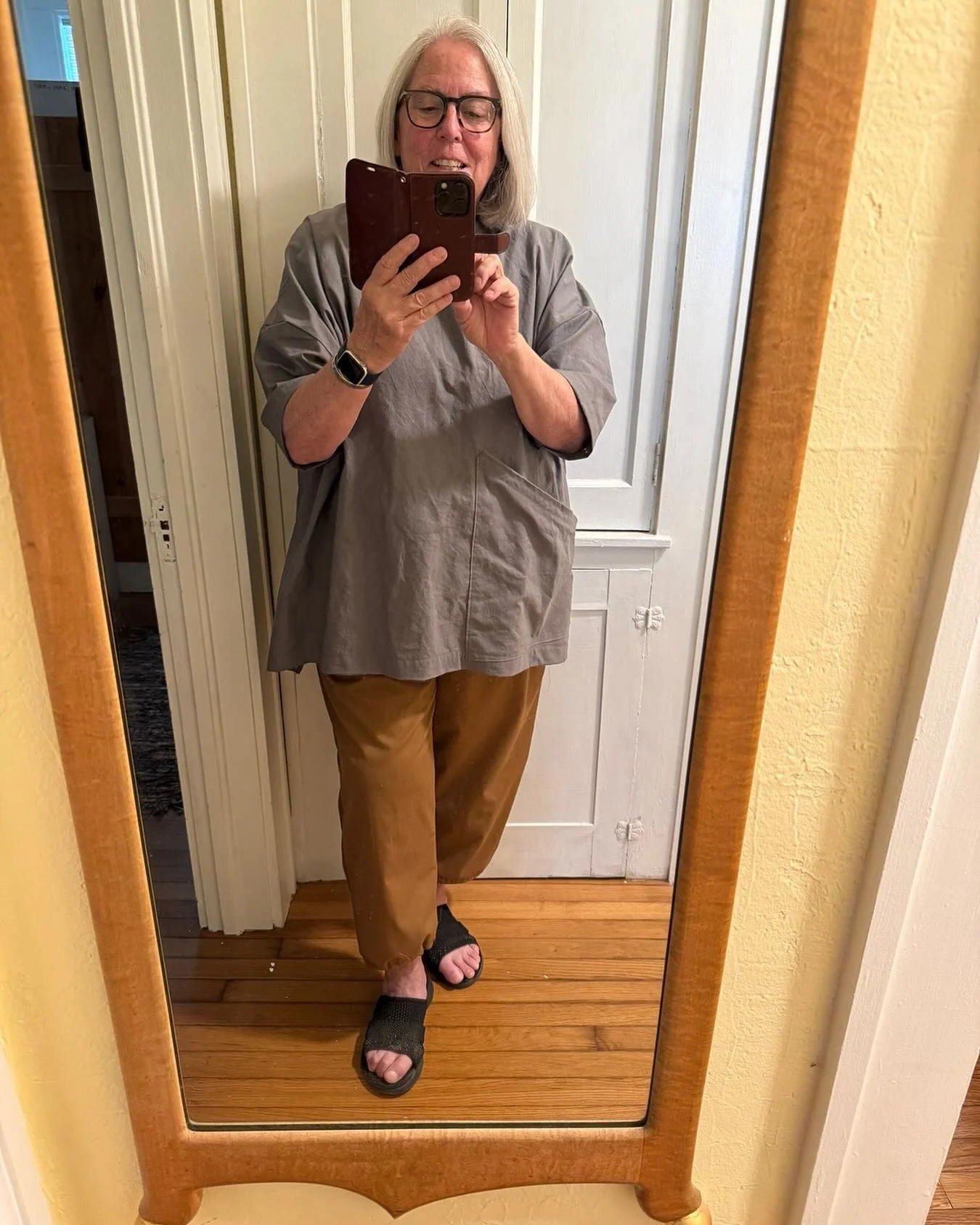 Second outfit same patterns. I figured out how to make pockets for pants, and shorter sleeves for shirt. Now I am ready for the good fabric!
#sewing #diysewing #firstoutfits #keeptrying #prototypes