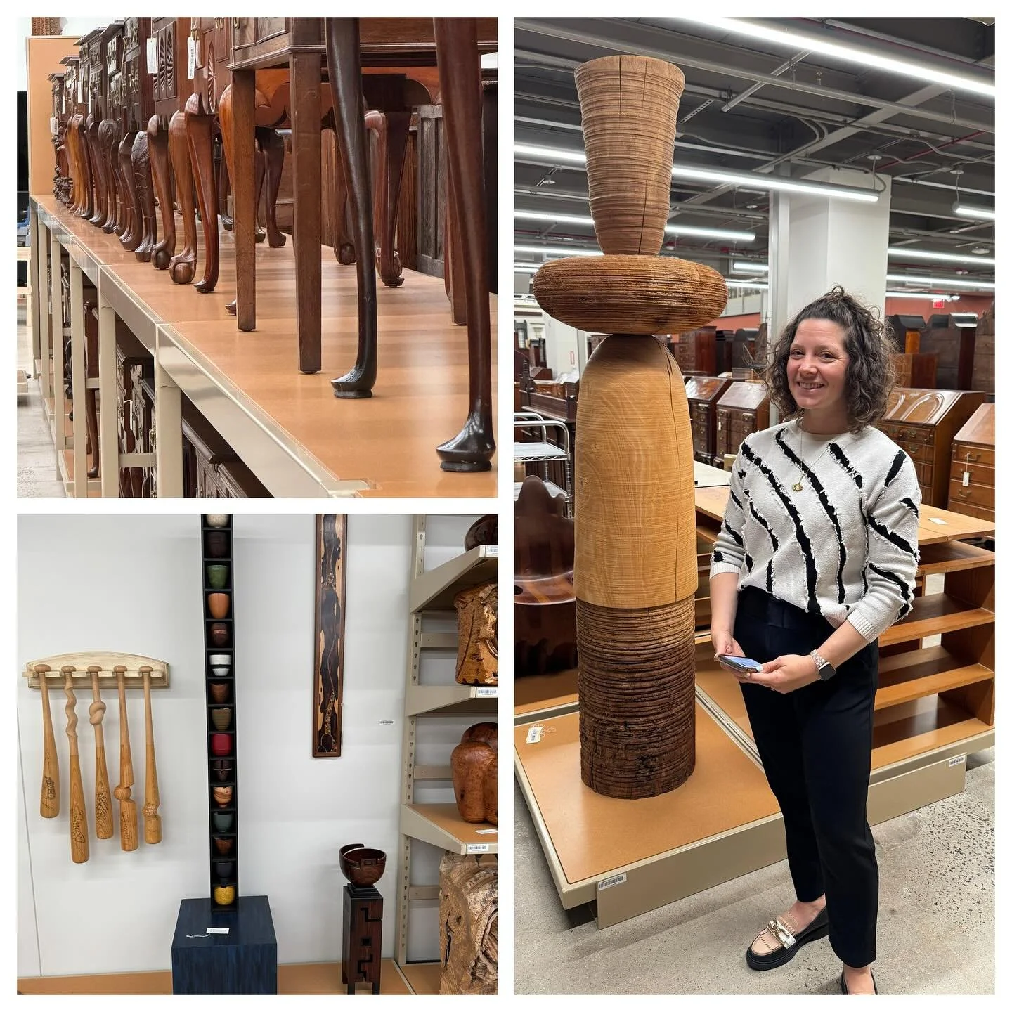 Thanks to Jennifer Blue for showing me the vaults for furniture and turning at Yale. What an amazing collection. Thanks to all who attended and for great questions at the end of my talk.  #yaledecorativearts #woodworking #furniture #woodturning #shar