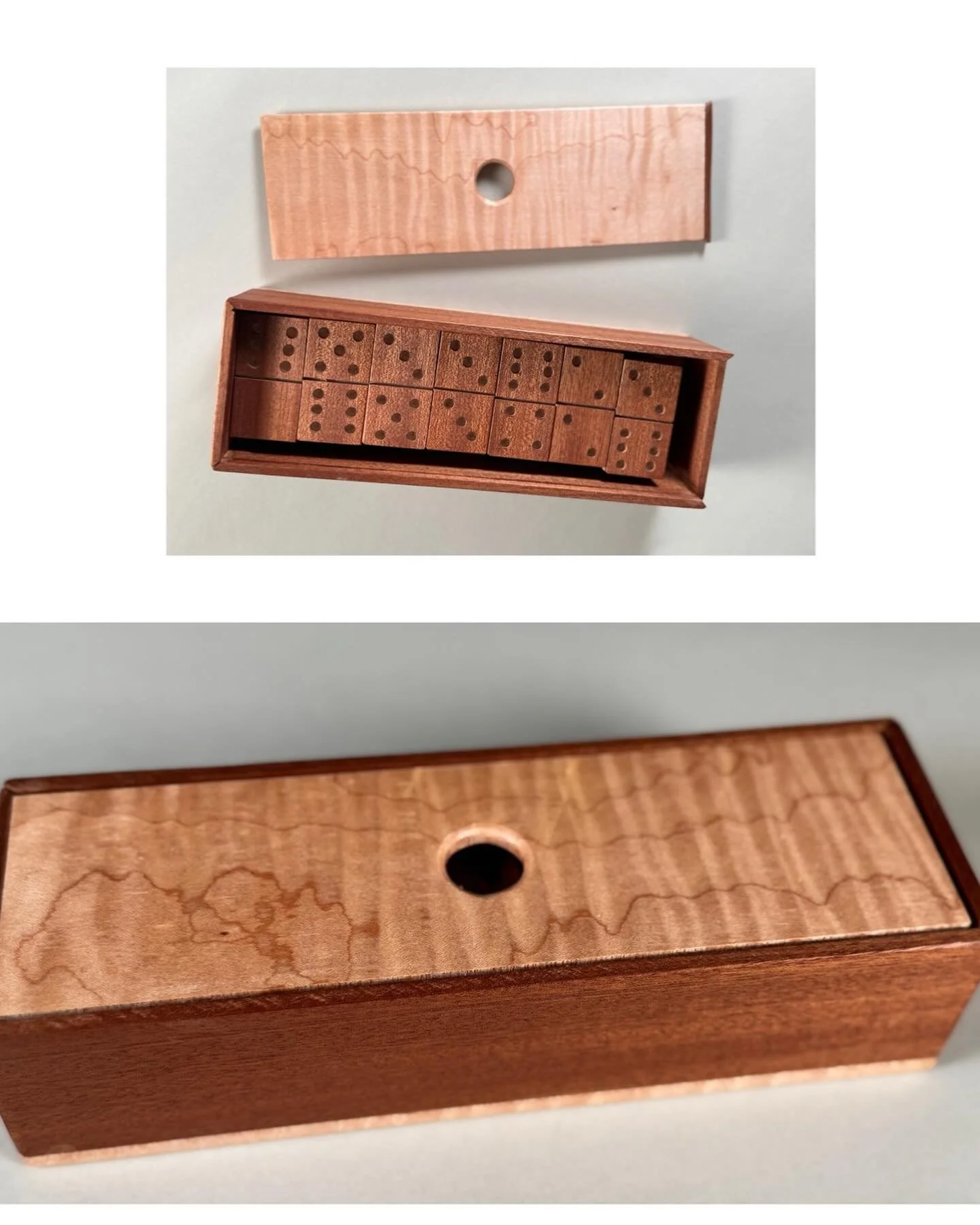 Finished the box to hold the dominoes I made last week. Complete projects, is my new motto!
#games #dominoes #woodworking #completestuff #makegames